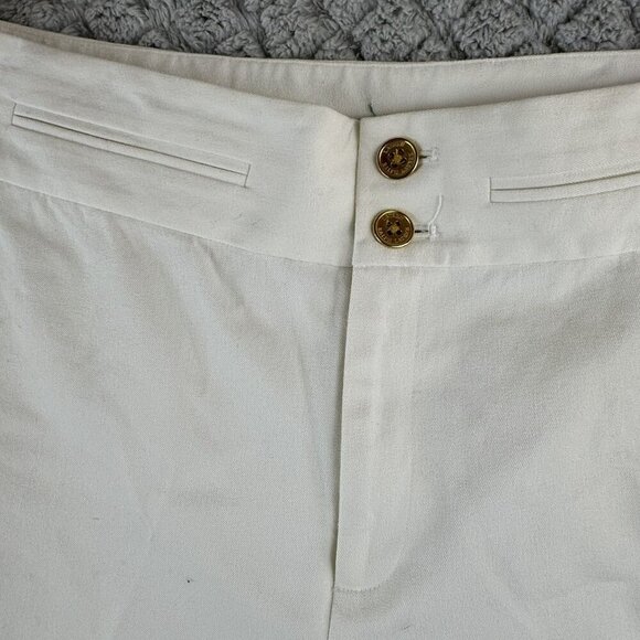 Lauren Ralph Lauren White Womens Capri's Size 16 side slit LRL EUC - Picture 4 of 9